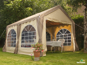 Polyester partytent basic 3x4 taupe/beige