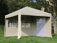 Tent van 3x3 meter inclusief 4 zijwanden (deuren met muskietennet)