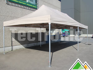 Productiecentrum Zilver Schandelijk Vouw tent 4x8 Solid 50 wit / beige in pvc 550 gr/m² - professionele paraplu  tent
